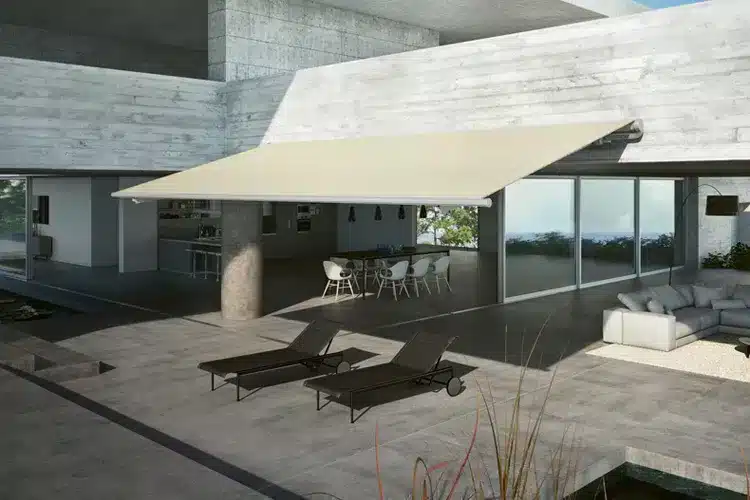 Pratic retractable arm awning, T-Way